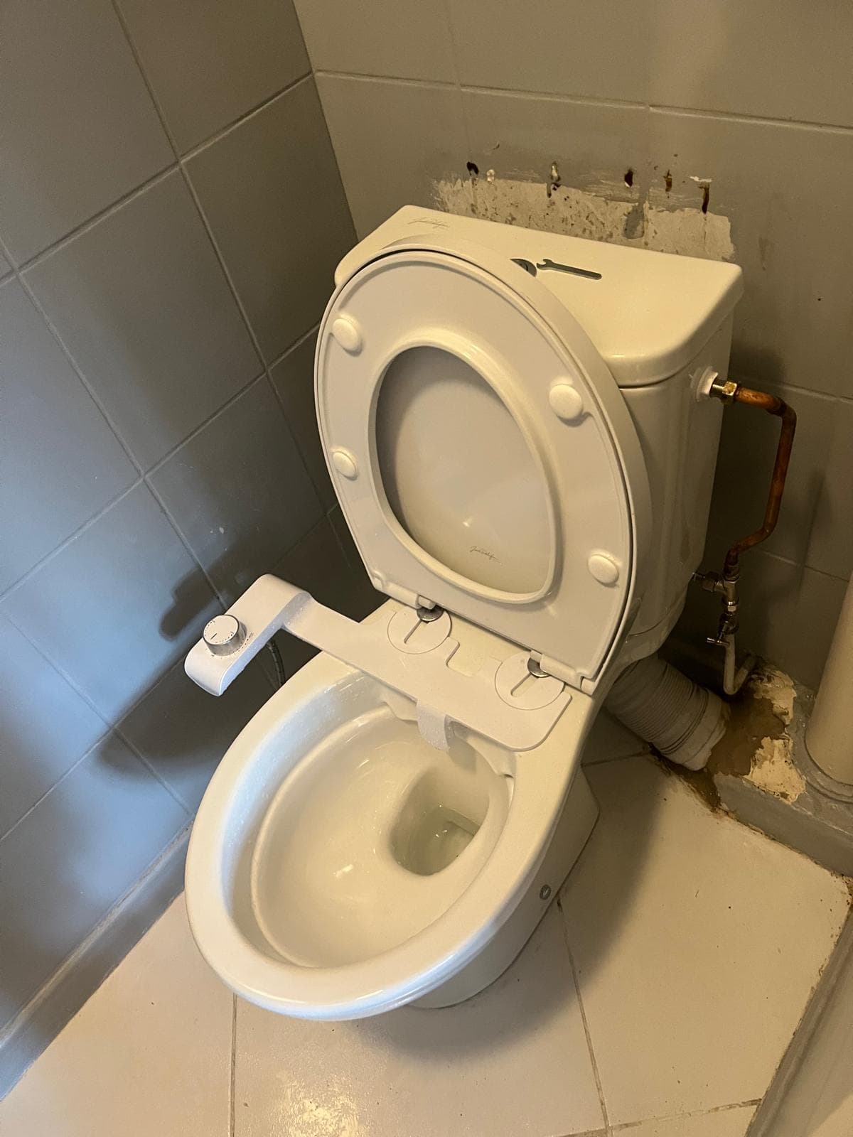 Remplacement d'un WC avec douchette d'hygiène à Clermont